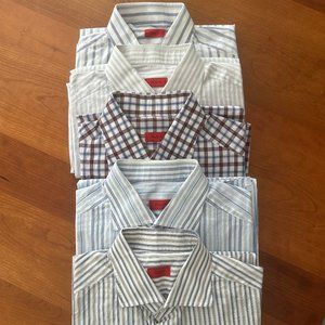 ISAIA Napoli made in Italy | Men's l/s dress shirt bundle, Size 41 EU, 16 US